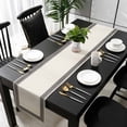thumbnail image 3 of Black Cream Greek Key Table Runner 120 Inches Long, Geometric Greece Ancient Rustic Kitchen Coffee Dining Table Decoration for Home Party Birthday Wedding Home Decor 13x120 Inches, 3 of 8