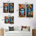 thumbnail image 4 of Designart "Enigmatic Portrait of Wise Guru with Feathers" Man Wall Art Set Of 2 - Glam Blue Gallery Set For Office Decor, 4 of 6