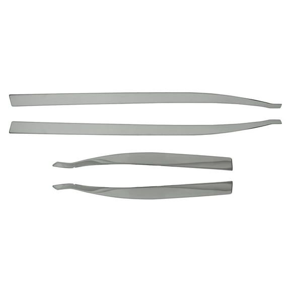 OMAC Side Door Molding Trim Skirt Garnish for Jeep Renegade 2015-2024 Steel Silver 4x