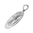 thumbnail image 4 of Rhodium Plated 925 Sterling Silver Saint Lazarus Medallion, 4 of 5