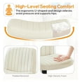 thumbnail image 5 of Criss Cross Chair Legged Office Wide Comfy Desk Seat, No Wheels Armless Computer Task Seating, Swivel Vanity Home Height Adjustable, 5 of 8