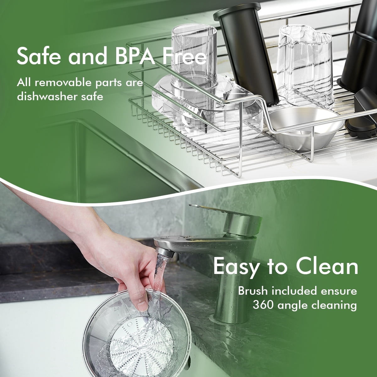 SiFENE Centrifugal Juicer Machine, 350W 2-Speed Juice Extractor with 2.5-Inch Wide Chute, Easy Clean, High Juice Yield, Compact Fruit & Vegetable Juicer, Home Kitchen, White