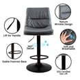 thumbnail image 4 of Leejay Faux Leather Adjustable Bar Stool Set of 4,Swivel Bar Chair for Kitchen Gray, 4 of 5