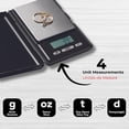 thumbnail image 4 of WWS-High Precision Pocket Scale - Stainless Steel Platform - 17 oz / 500 g Capacity - Black, 4 of 4