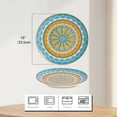 thumbnail image 2 of Dinner Plates Ceramic Plate Set - 10 Inch Large Porcelain Round Plate Sets of 6 - Flat Colorful Pattern Dining Plates for Kitchen | Family - Dishwasher | Microwave | Oven Safe, 2 of 6
