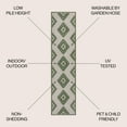 thumbnail image 3 of JONATHAN Y TUSCAN SUN 2 x 8 Runner Rug, Lior Geometric Moroccan Diamond - Green/Cream, TSN202D-28, 3 of 8