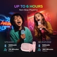 thumbnail image 2 of myFirst Voice 2 Kids Karaoke Machine Portable Bluetooth Speaker, Wireless Microphone, 5 Voice Changer (Pink), 2 of 6