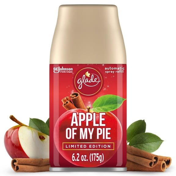 Glade Automatic Spray Refill, Air Freshener for Home and Bathroom, Apple of My Pie, 6.2 Ounce (Pack of 3)