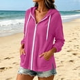 thumbnail image 5 of GUACER Hoodies for Women Thin Breathable Zip-Up Long Sleeve Cover-Up with Pockets Soft Active Jacket, 5 of 9