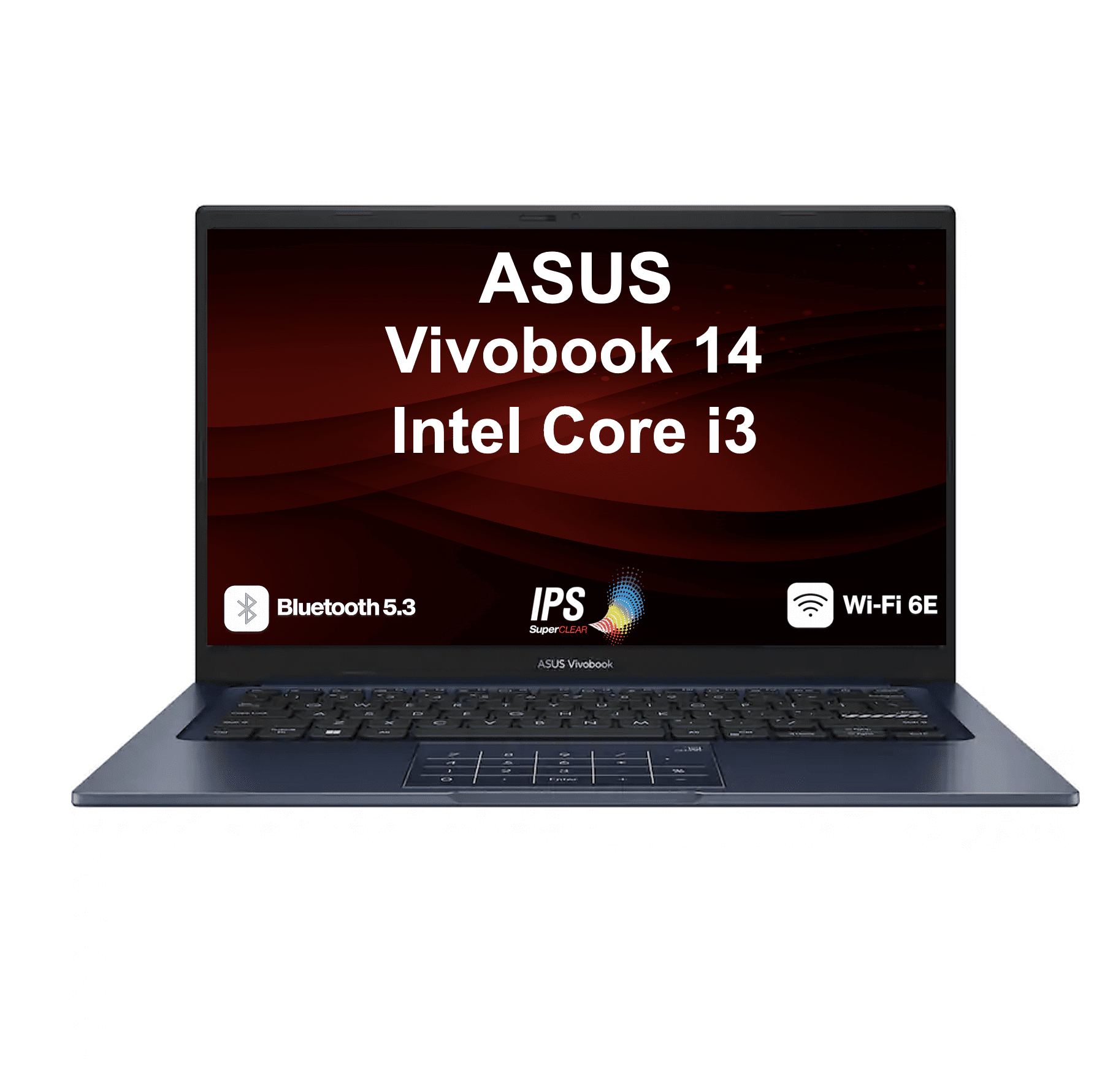 ASUS Vivobook 14 14in FHD Laptop Bundle, Intel i3-1315U, 8GB, 512GB SSD, Blue