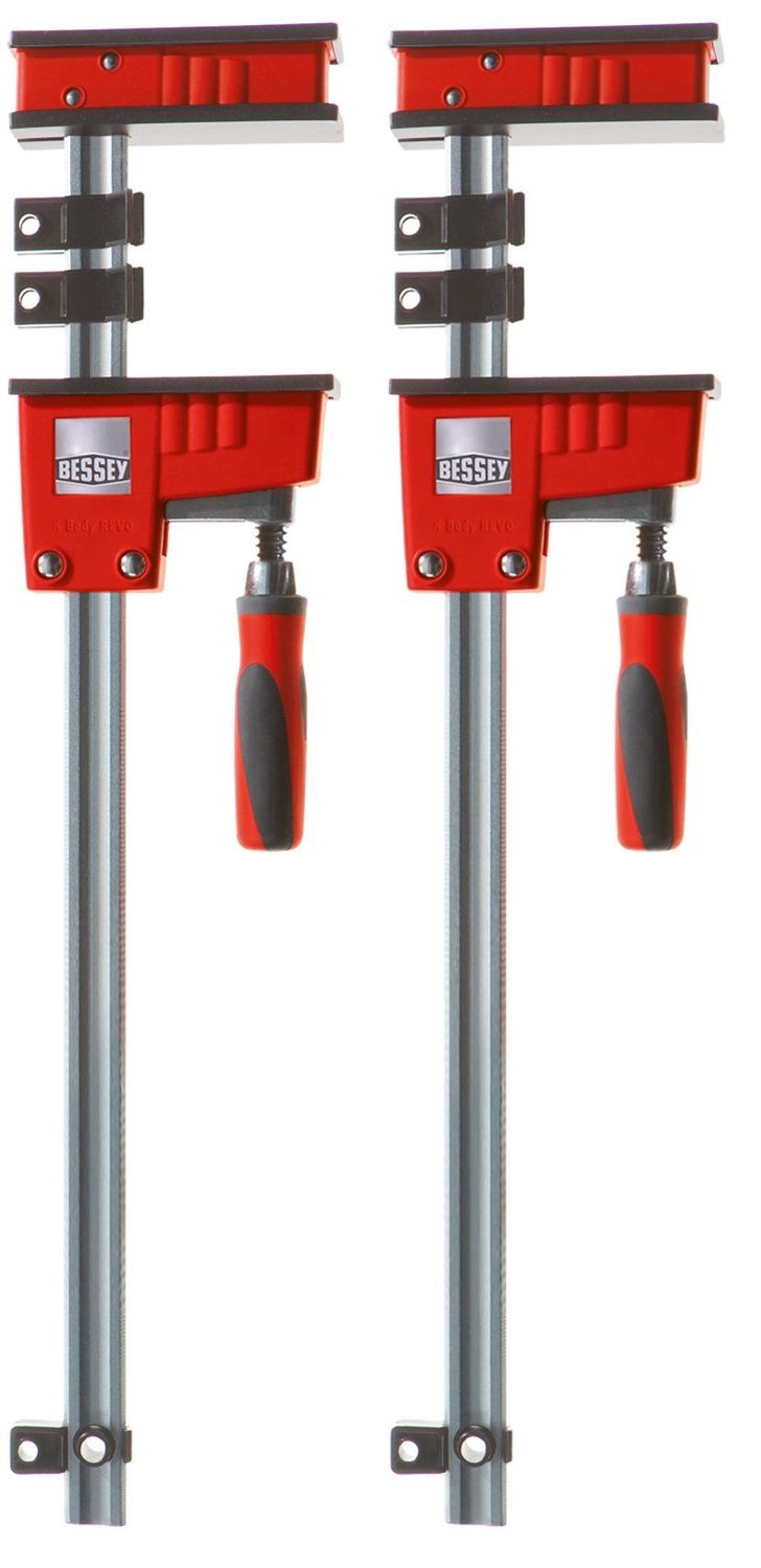 Bessey KR3.531 31inch K Body REVO Fixed Jaw Parallel Clamp, 2Pack
