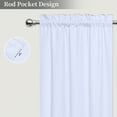 thumbnail image 2 of Kitchen Curtain Blackout Cafe Curtain 45 Inch Tier Curtains Rod Pocket Window Treatment for Home Decor 2 Panels for Bathroom, 2 of 7