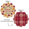 thumbnail image 3 of Big Dot of Happiness Friends Thanksgiving Feast - Friendsgiving Round Table Decorations - Paper Chargers - Place Setting For 12, 3 of 8