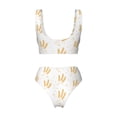 thumbnail image 5 of Daiia Wheat Women's Bikini Set Two Piece Swimsuit High Waisted Bikini Adjustable Straps Bikini Perfect for Beach, Pool, and Summer Vacation-Small, 5 of 9