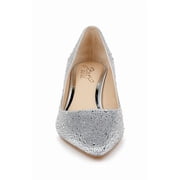 Jewel Badgley Mischka Frenchie Pointed Toe Kitten Heel