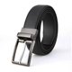thumbnail image 2 of Men\'s Reversible Leather Dress Belt 1.25" Wide Rotating Buckle (Black), 2 of 3
