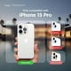 thumbnail image 2 of CHAO Funda de silicona líquida compatible con iPhone 15 Pro, color piedra, 2 of 5