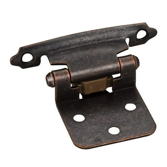 Dark Brushed Copper Flush Cabinet Hinges (1 pair)