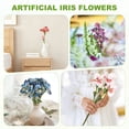 thumbnail image 6 of 1-Pack WHite Brown Artificial Iris Flowers with Flower Bud,17.7 Inch Faux Iris PU Bouquets Real Touch for Home/Wedding, 6 of 7