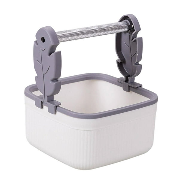 Soporte de escritorio para entrenamiento de aves, percha para pájaros, soporte de juego portátil para loros, cotorras, agapornis, periquitos, pinzones Gris