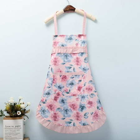 

Geege Apron with Pocket Waterproof for Woman Housework Kitchen Cooking BBQ Cleaning