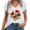2-White, variant on UNISHE Women's Vintage Block Print Graphic V-Neck Short Sleeve T-Shirt White Distressed Tulip Art Tee