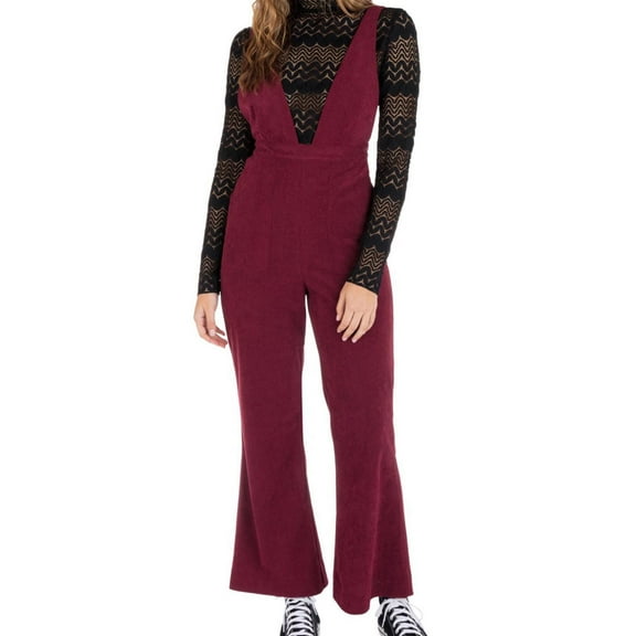 Hurley Womens Ronnie Jumpsuit, Red, Juniors, LARGE