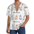 thumbnail image 3 of Disketp Men's Hawaiian Summer Gnome Print Shirts Button Down Holiday Beach Shirts-X-Large, 3 of 7