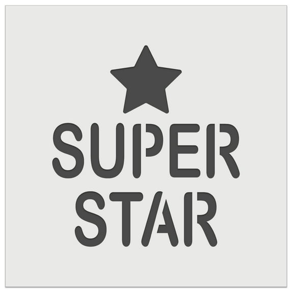 Super Star Fun Text Teacher School DIY Cookie Wall Craft Stencil - 5.5 Inch
