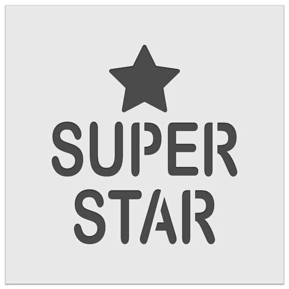 Super Star Fun Text Teacher School DIY Cookie Wall Craft Stencil - 3.5 Inch