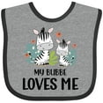 thumbnail image 3 of Inktastic Zebra My Bubbe Loves Me Boys or Girls Baby Bib, 3 of 4