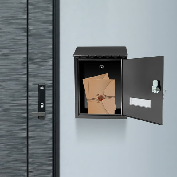 Modern Outdoor Waterproof Extra Large Drop Box Wall Mounted Mailbox with 2 keys
