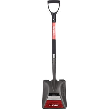 Radius Premium D-Handle Square-Point Shovel, Steel Shaft