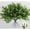 Green, variant on 6 Bundles 14.5" Artificial Greenery Stems – Fake Lucky Bamboo Leaves, UV Resistant Plastic Shrubs for Window Box, Garden, Patio & Indoor Decor (Light Green)