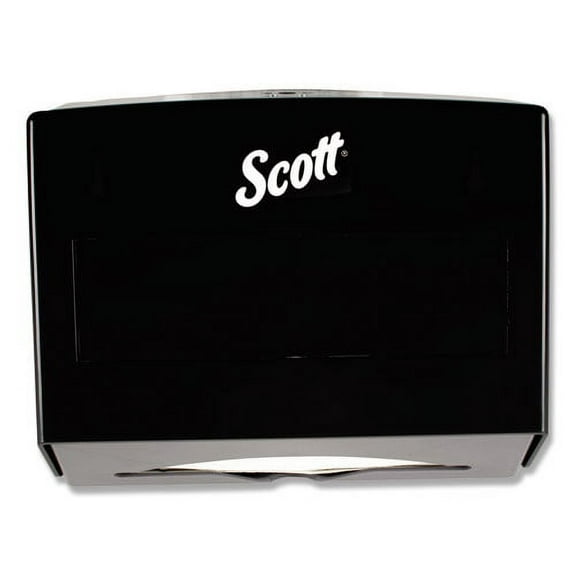 Scottfold Folded Towel Dispenser, 10.75 X 4.75 X 9, Black | Bundle of 2 Cartons