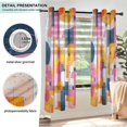thumbnail image 3 of Yayeee Window Curtains Light Filtering 63"x52" Grommet Panel Pair Home Living Room Decor, Art Geometric, 3 of 7