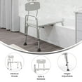 thumbnail image 5 of Flash Furniture HERCULES Series 300 Lb. Capacity Adjustable White Bath & Shower Transfer Bench with Back and Side Arm, 5 of 20