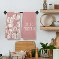 thumbnail image 2 of 2PCS Fall Hello Pumpkin Farmhouse Kitchen Towels and Dishcloths Sage Green Fall Pumpkin Decor Dish Hand Tea Towels for Bathroom Kitchen, Autumn Aesthetic Neutral Fall Decor, 16x24 Inch, 2 of 7
