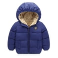 thumbnail image 2 of newwalpole Baby Boys Girls Toddlers Winter Coats Puffer Jacket Hooded Down Snow Jacket Coat Outerwear(Dark Blue,5-6 Years), 2 of 9