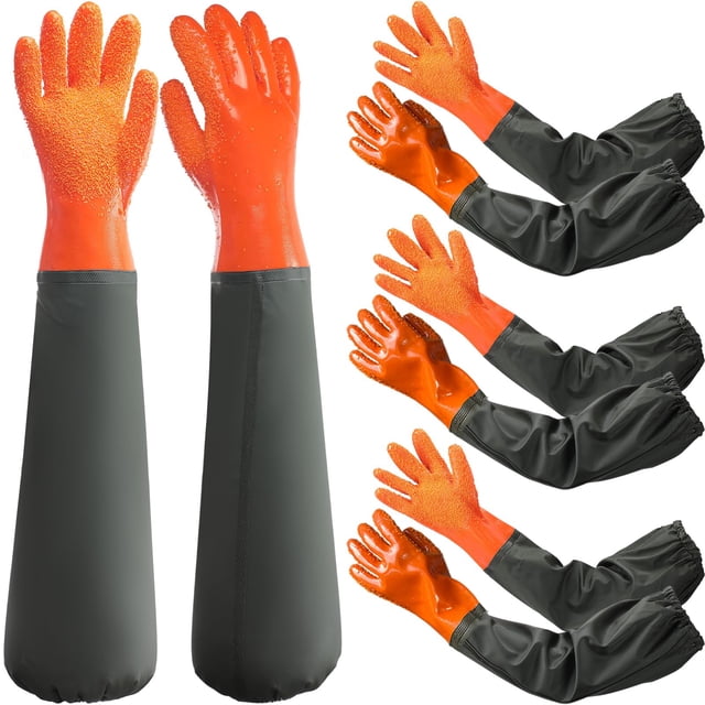 Guantes de goma resistentes a productos químicos Shellwei de 27 cm a prueba de agua