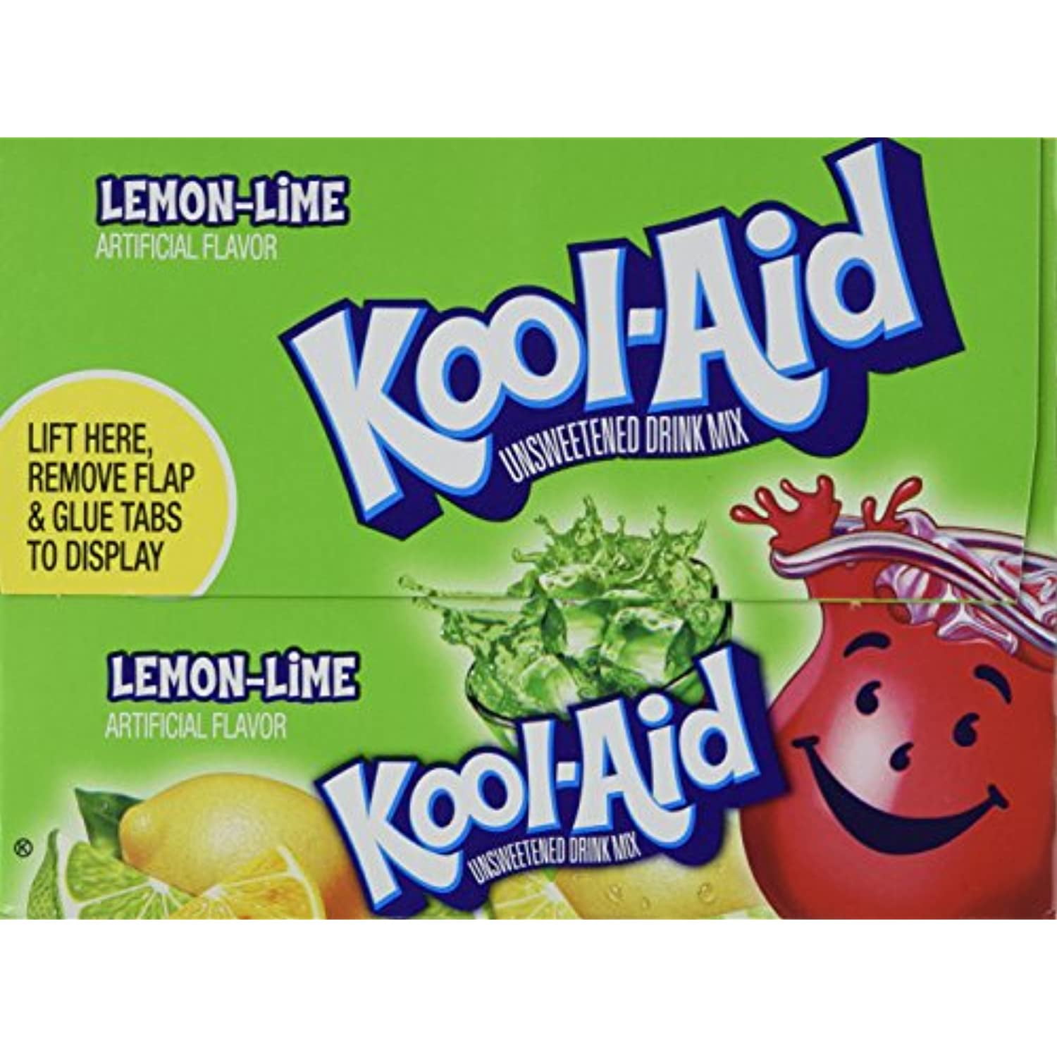 KoolAid Lemon Lime Unsweetened Soft Drink Mix, 0.13 Oz (Bonus Pack Of