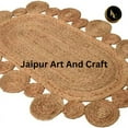 thumbnail image 2 of Jaipur Art And Craft Natural Area Rug Oval Shape Jute Handmade Braided Rustic Look Carpet Rug Size - (8x10 Sq Feet), (96x120 Inches), (240x300 CM), 2 of 6