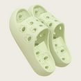 thumbnail image 4 of Men'S And Women'S Silicone Slides With Adorable Cutout Patterns Soft Thickened Sole Non-Slip Outsole Easy Clean Green Eva European 35-36 Us 5-5.5 Foot Length 9.06 Inches Green, 4 of 6