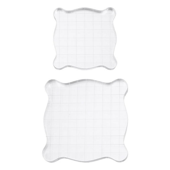 2 Pcs Transparent Stamp Accessories Stamping Supply on Notebooks