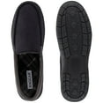 thumbnail image 4 of Haggar Men's Microsuede Slipper with Plaid Fleece Lining Black B4HP (8-9), 4 of 6
