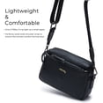 thumbnail image 3 of Bolso bandolera Alldaily pequeño de piel vegana con triple cremallera, 3 of 6