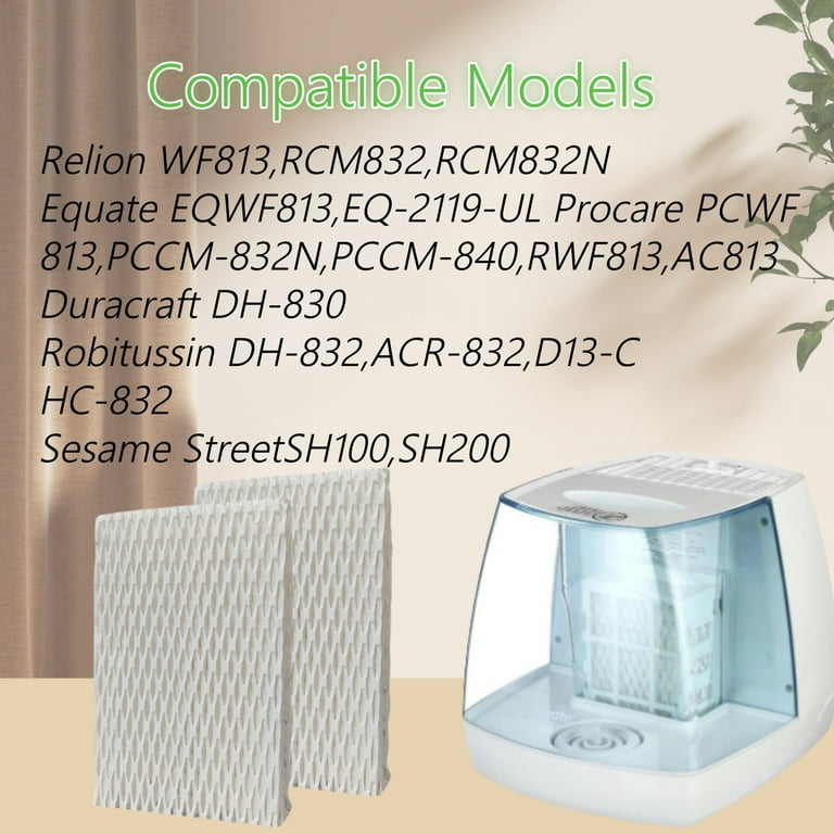 4 Pack WF813 Humidifier Filter Replacement for Re-lion RCM 
