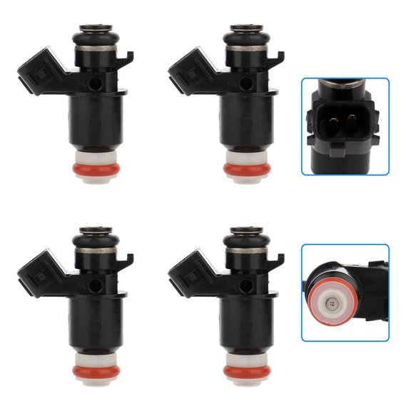 Injectors,CCIYU 4 Holes Fuel Injectors Set fit for 2001 2002 2003 2004 2005 for Acura for EL 1.7L, 2001 2002 2003 2004 2005 for Honda for Civic 1.7L Compatible with 842-12282 Injector, 4 Pieces