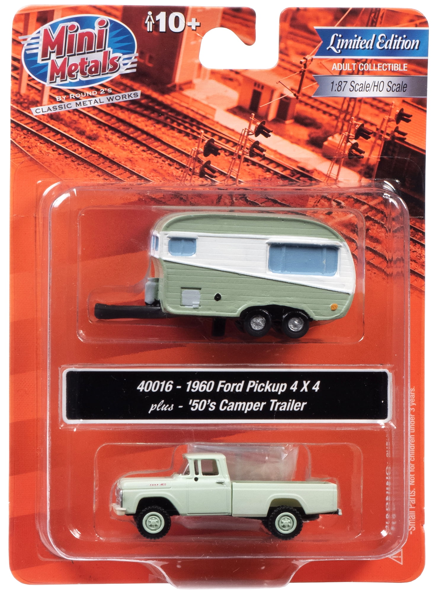 2022 small ford truck on 1960 Ford Pickup Truck Camper Trailer Green 1 87 Ho Classic Metal Works 40016 Toys Hobbies Cars Trucks Vans