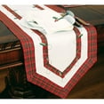 thumbnail image 2 of Xia Home Fashions Tartan Ribbon Embroidered Holiday Table Runner, 2 of 2